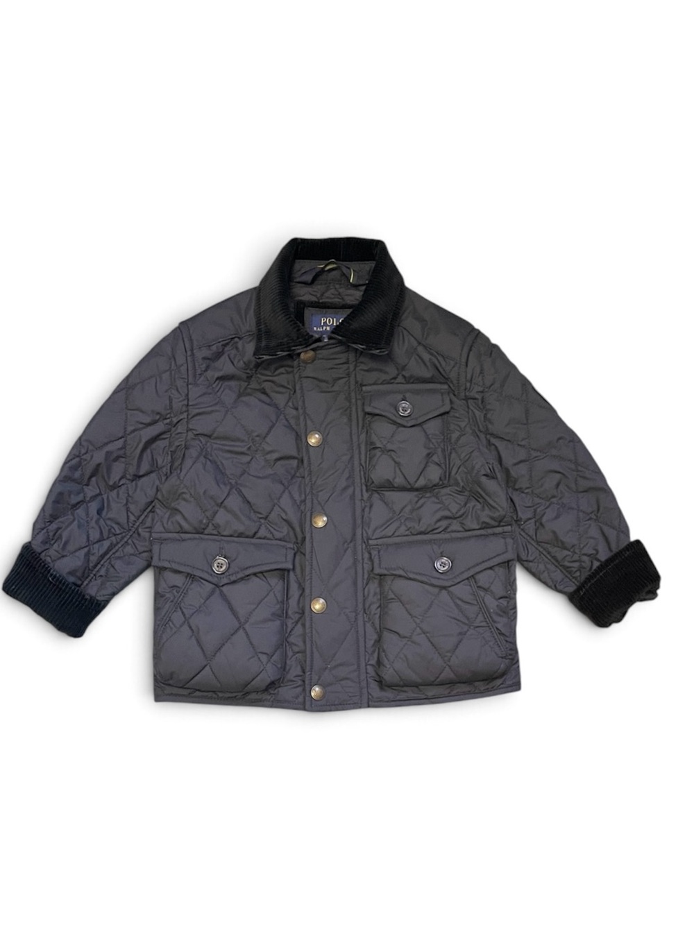 POLO RALPH LAUREN Black Water Resistant Quilted Jacket Toddler Boys size 3T